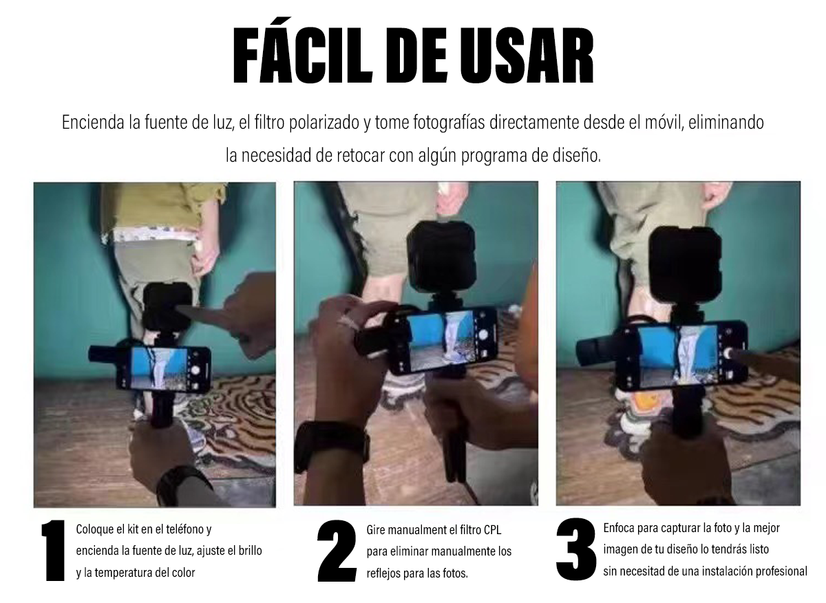 Kit de Iluminación Con Filtro CPL