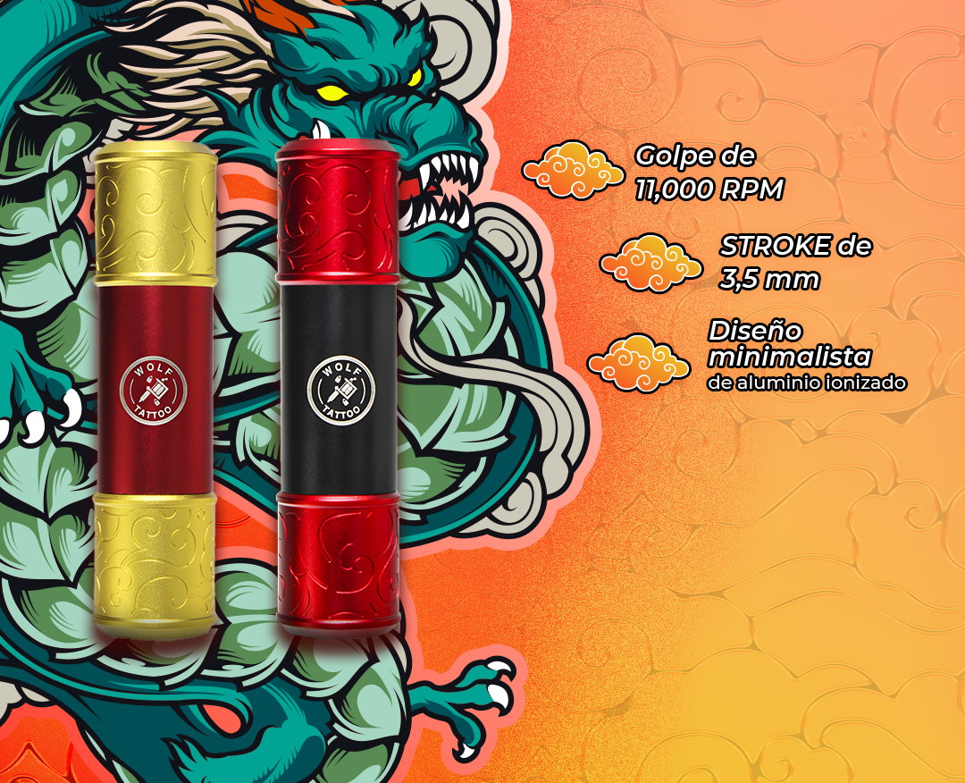 Máquina Rotativa "Goku I" Para Tatuaje Profesional, Tattoo Pen, Alámbrica