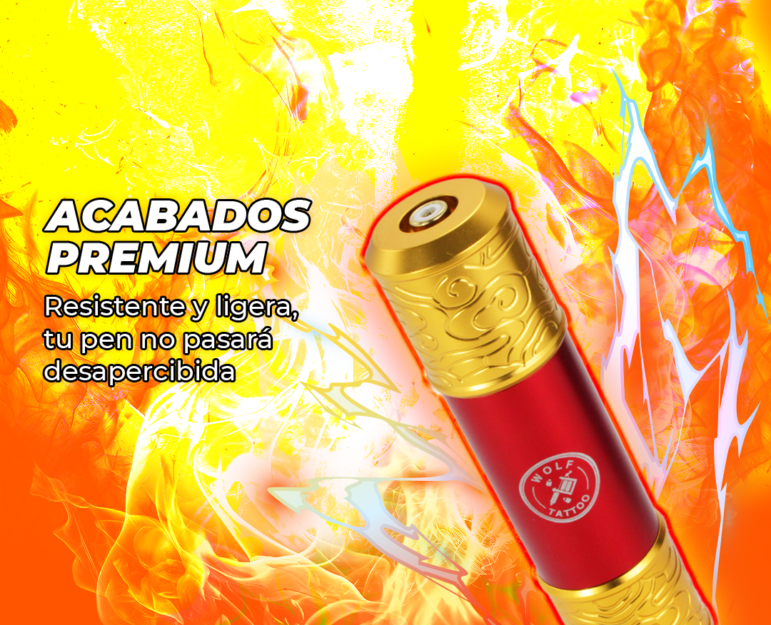 Máquina Rotativa "Goku I" Para Tatuaje Profesional, Tattoo Pen, Alámbrica