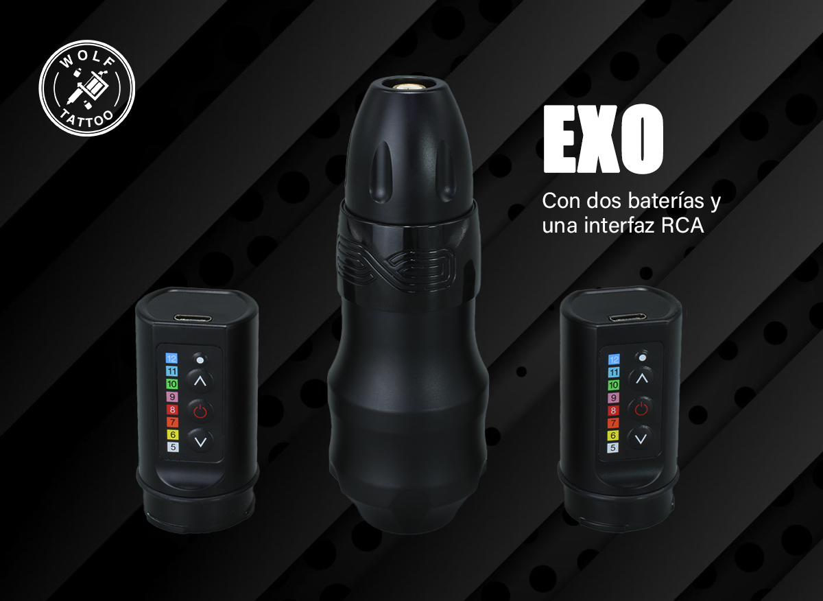Máquina Para Tatuar Premium, Tipo "EXO" , Profesional, Inalámbrica.