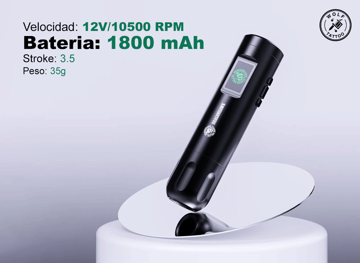 Máquina para Tatuar "X7", marca DRAGONHAWK, Inalámbrica.