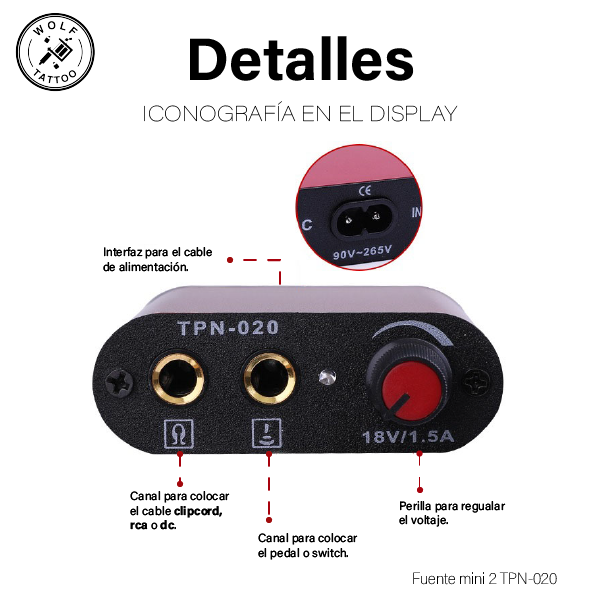 Fuente de poder Mini Portátil