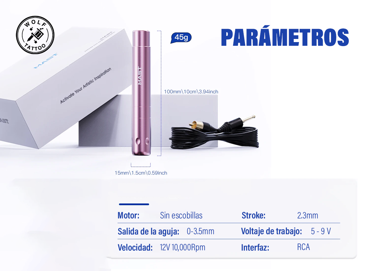 Máquina para Tatuar "TOUR AIR", marca MAST, Alámbrica.