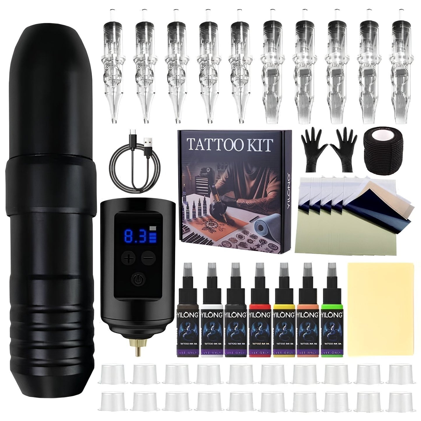 Kit Tatuaje Metal Slug Pen Inalámbrica 4mm Y Accesorios
