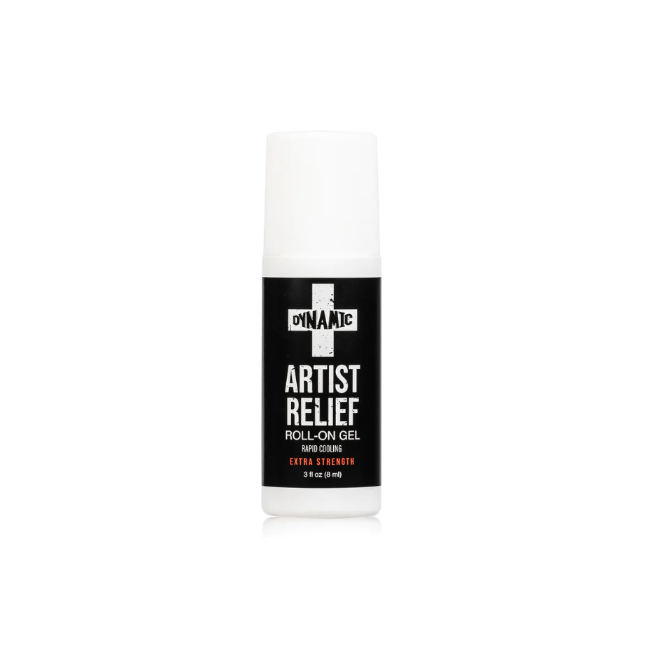 Gel Relajante para Espalda de Tatuador "Artist Relief" , marca Dynamic Color