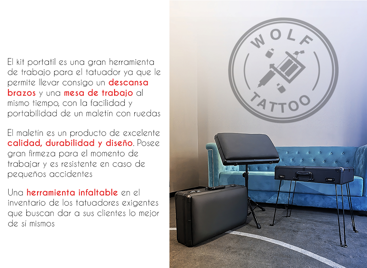 Kit de Viaje / Descansa brazo y Mesa de trabajo portátil
