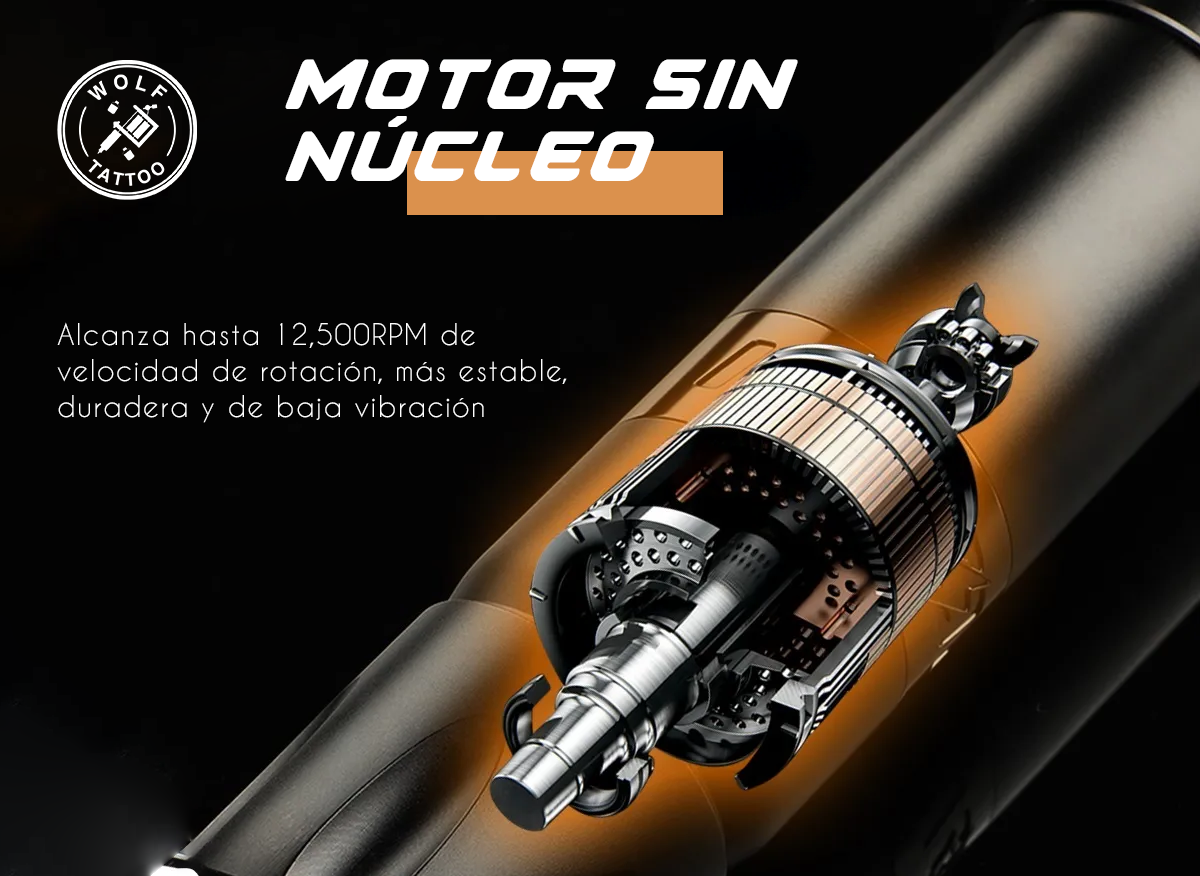 Máquina Para Tatuar, Tipo "NARW" , Profesional, Inalámbrica. 2 Baterías