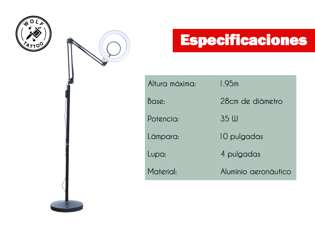 Lámpara con Lupa 26cm