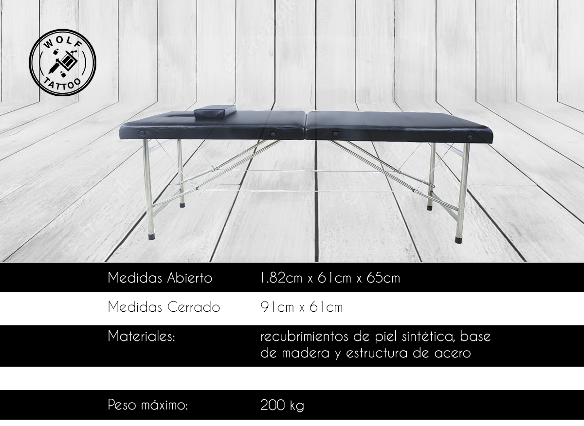 Camilla Para Tatuaje Portátil