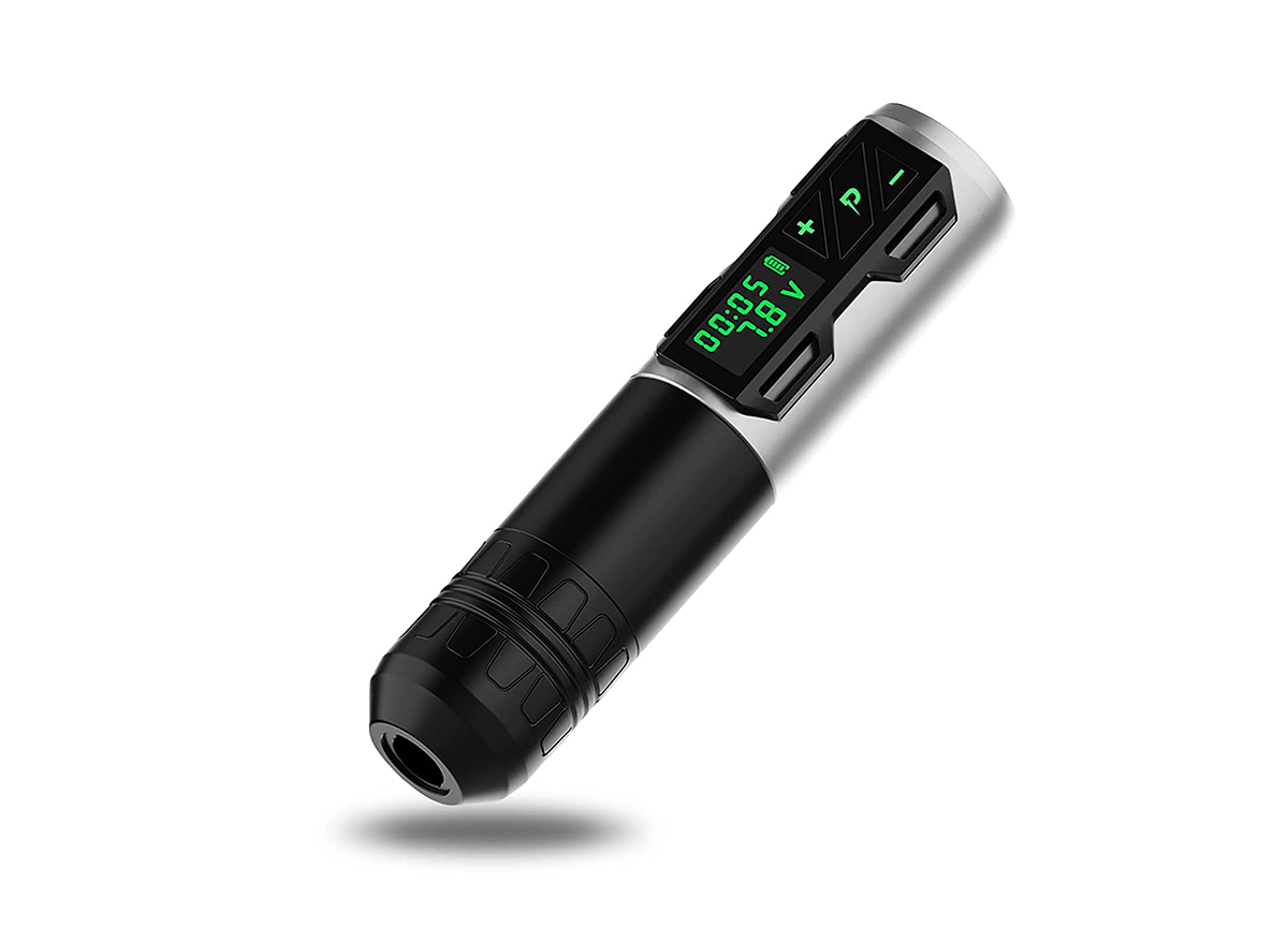 Máquina Para Tatuar Premium "Tipo P2S", Inalámbrica. Incluye 2 baterías.