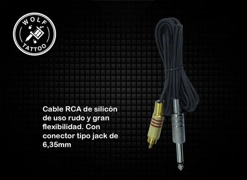 Cable Rca Para Máquina De Tatuar Resiste Con Punta De Cobre