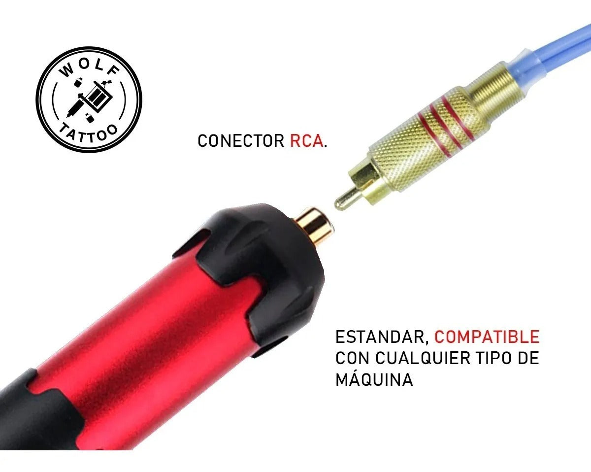 Cable Rca Para Máquina De Tatuar Resiste Con Punta De Cobre