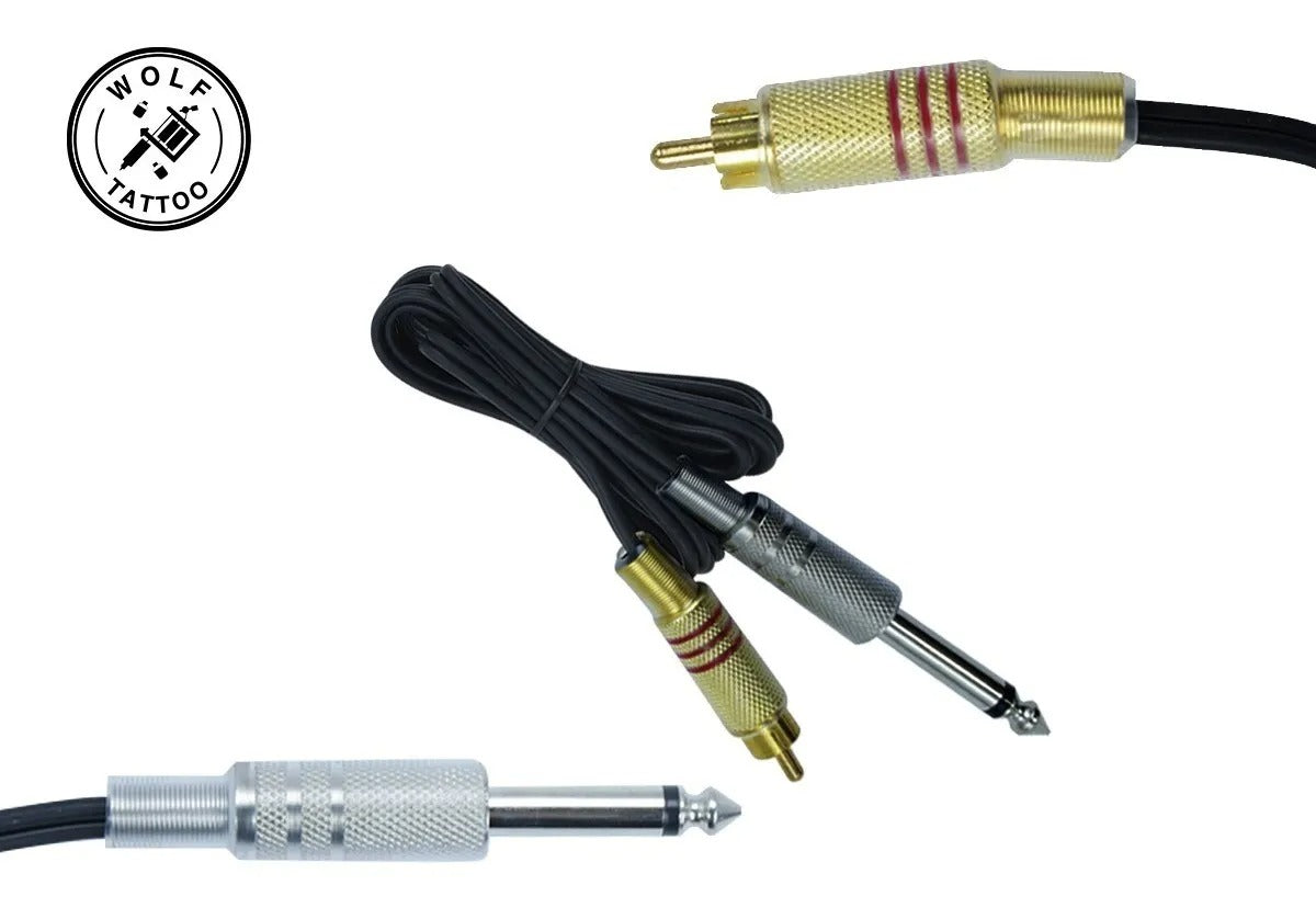 Cable Rca Para Máquina De Tatuar Resiste Con Punta De Cobre
