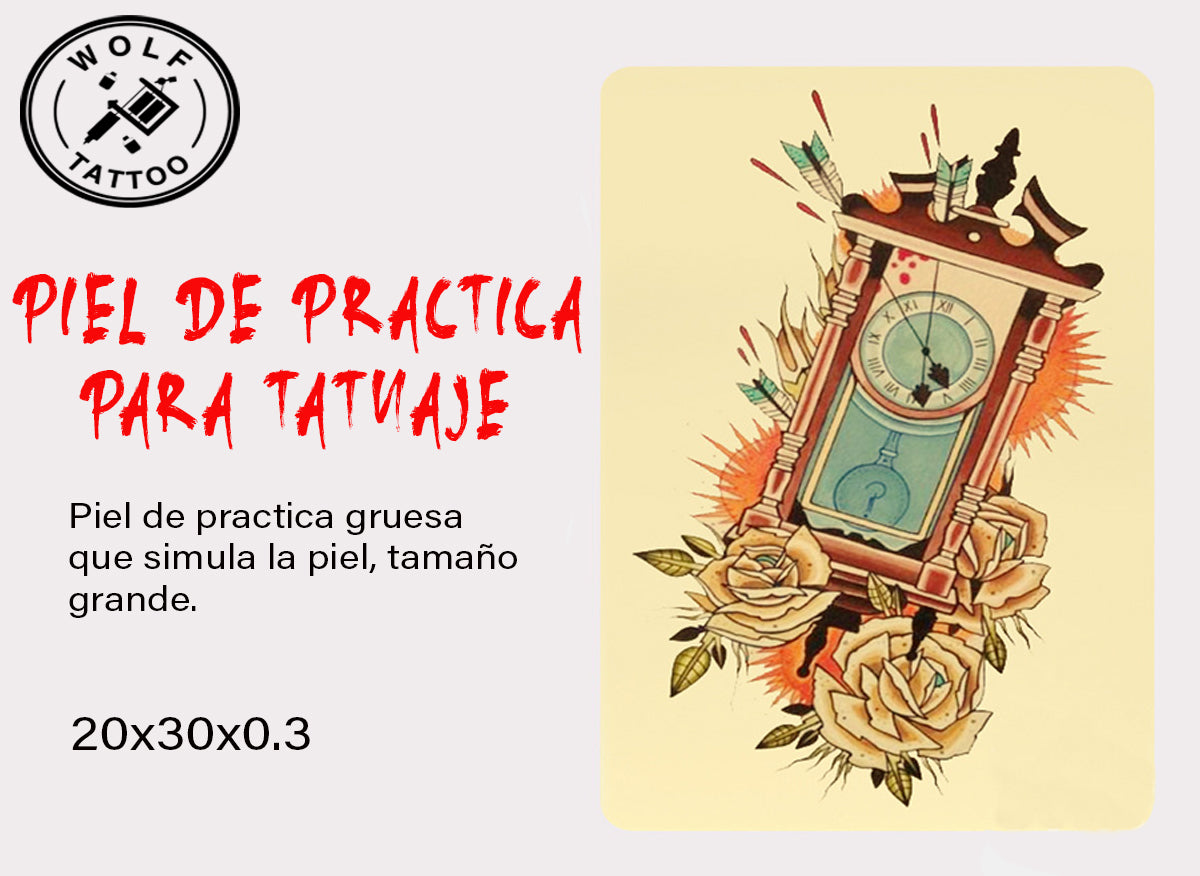 Piel sintética de practica para tatuar Mediana 5pz