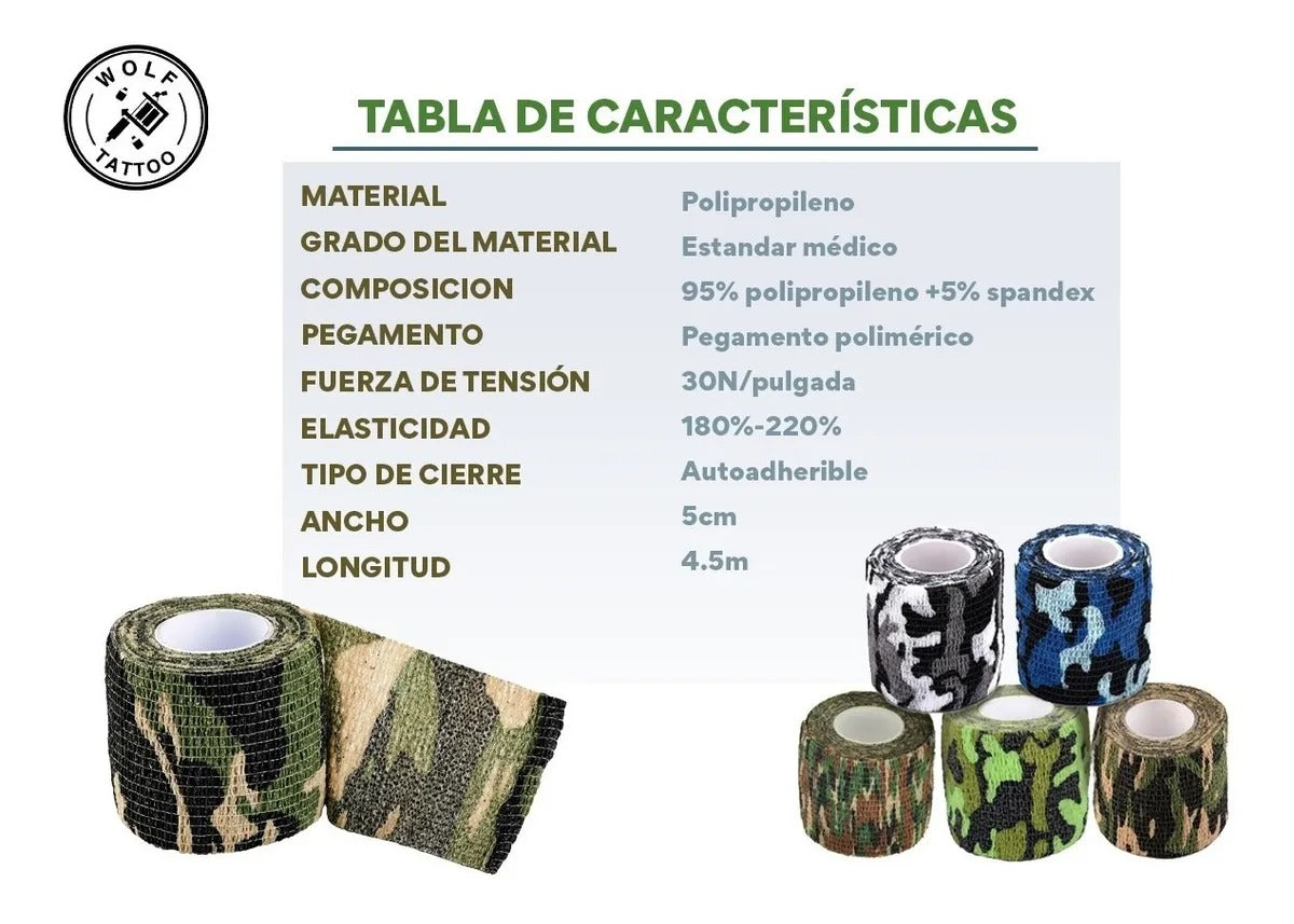 Cinta Autoadherible Camuflaje