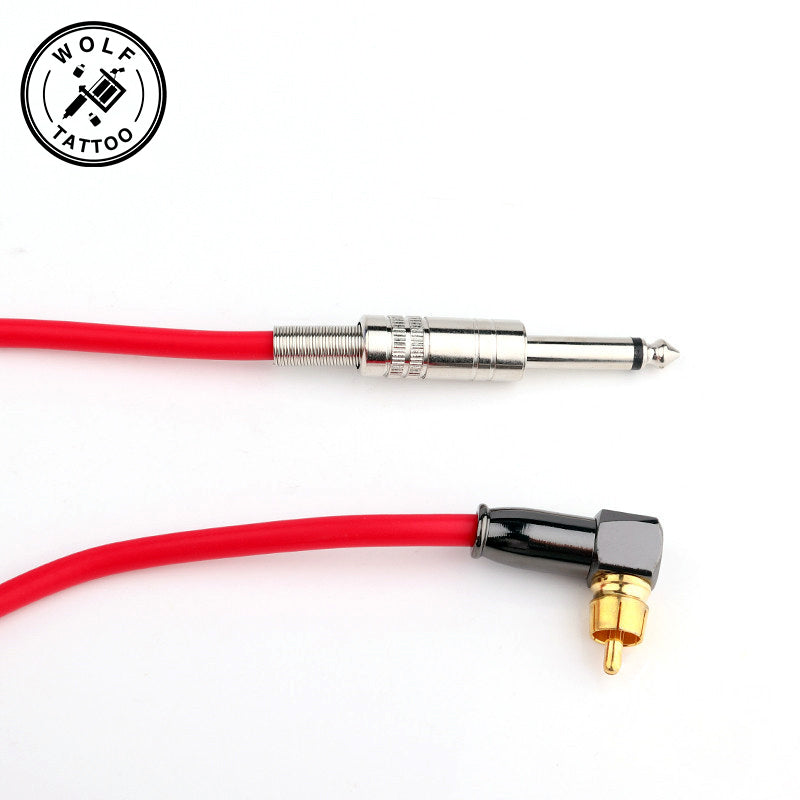 Cable Rca Para Máquina De Tatuar De Silicón Reforzado 90°