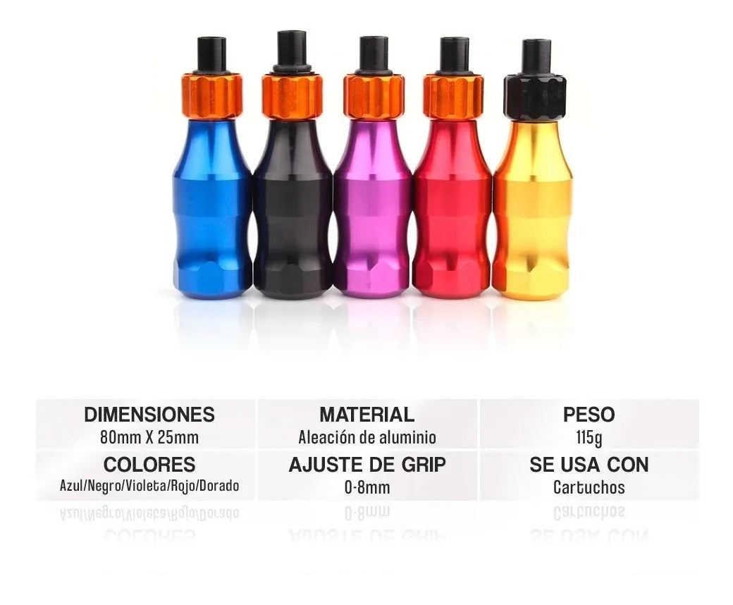 Grip De Aluminio Para Cartucho Con Tuerca Para Ajustar 25mm