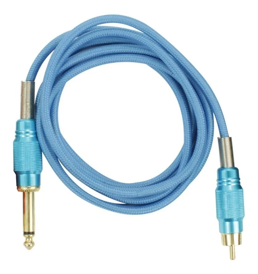 Cable Rca Para Máquina De Tatuar Trenzado Y Reforzado