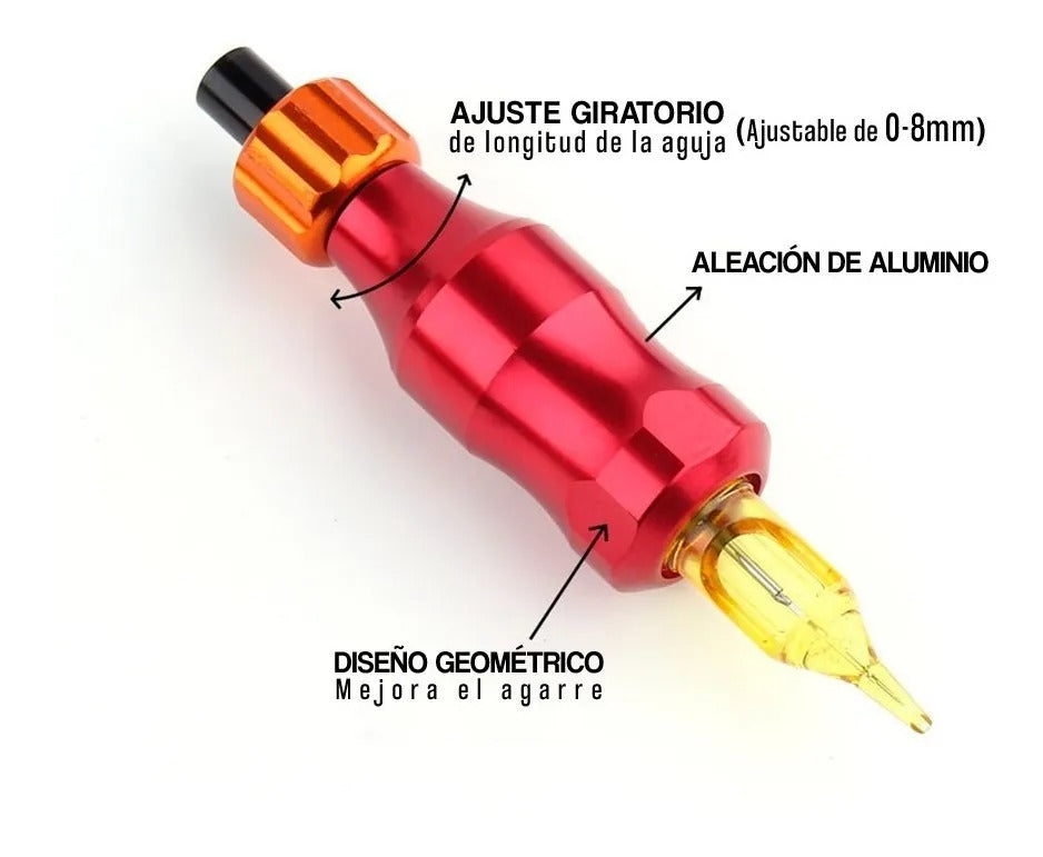 Grip De Aluminio Para Cartucho Con Tuerca Para Ajustar 25mm