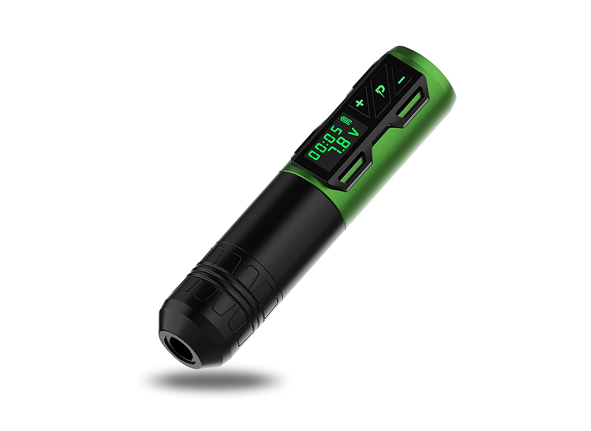 Máquina Para Tatuar Premium "Tipo P2S", Inalámbrica. Incluye 2 baterías.