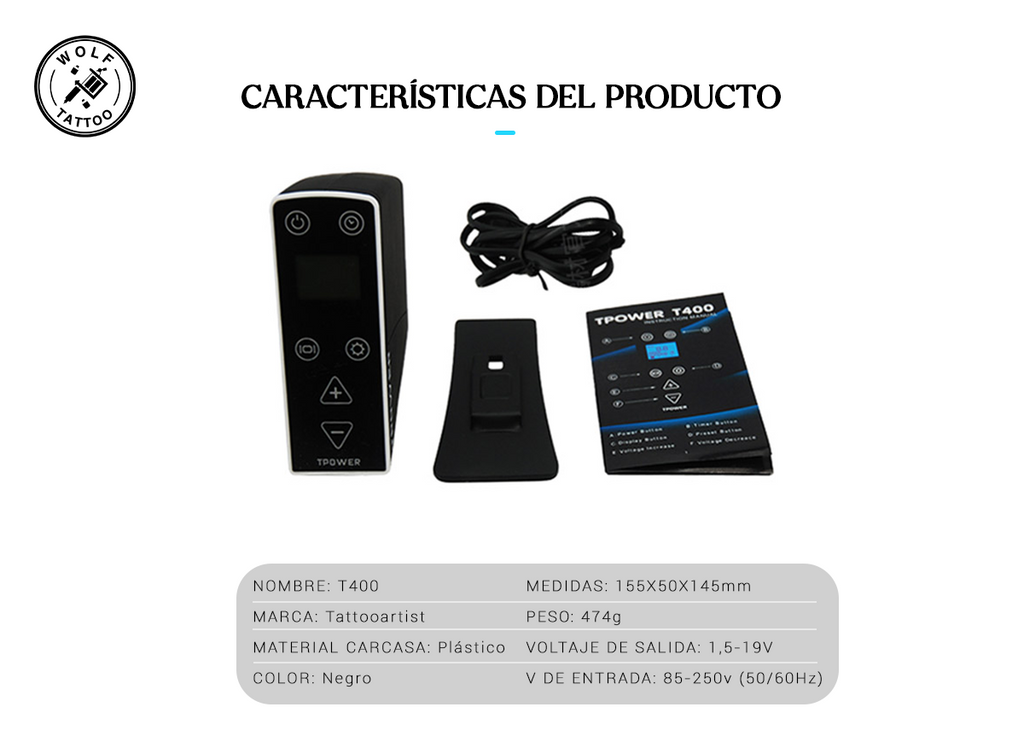 Fuente de Poder T400 2.5A