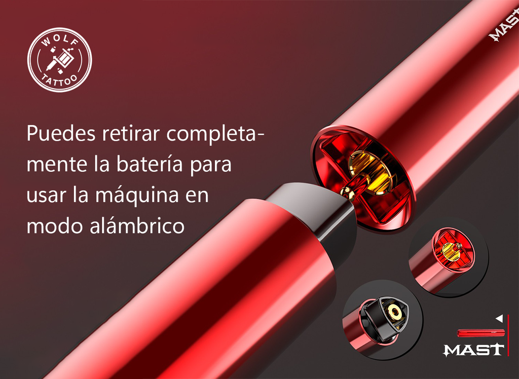 Máquina para Tatuar "TOUR Y22", marca MAST, Micropigmentación. Inalámbrica.