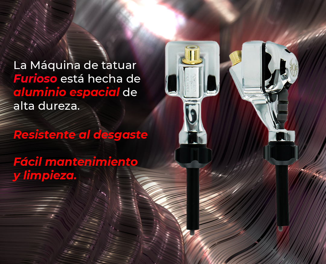 Máquina "Furioso" Para Tatuaje Rotativa Profesional Wolf Tattoo Alámbrica.