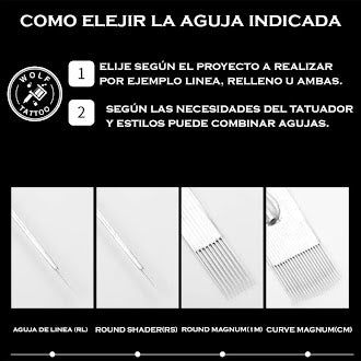 Caja De Agujas Para Tatuaje De Barra RL 50pz