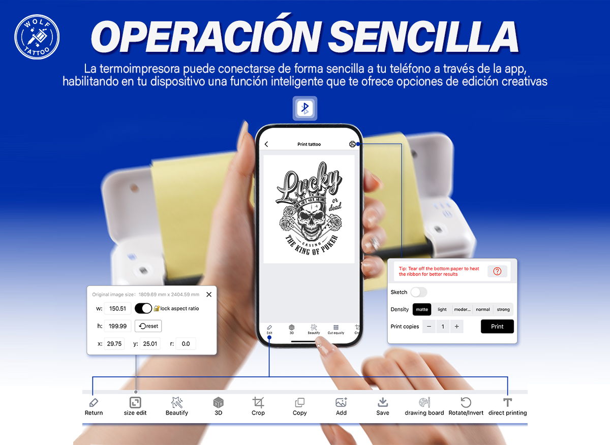 Termoimpresora Bluetooth Para Papel Hectográfico, Marca MAST