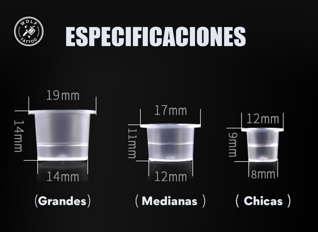 Ink Cups Sin Base Retapa para Tinta