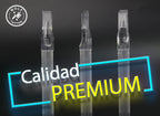 Tubo Para Tatuar Punta Larga 50pz Rt / Mf Transparente