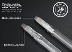 Tubo Para Tatuar Punta Larga 50pz Rt / Mf Transparente