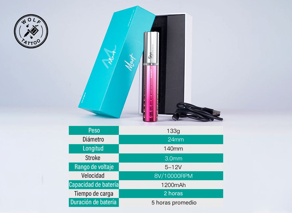 Máquina para Tatuar "SIYA", marca MAST, Inalámbrica.