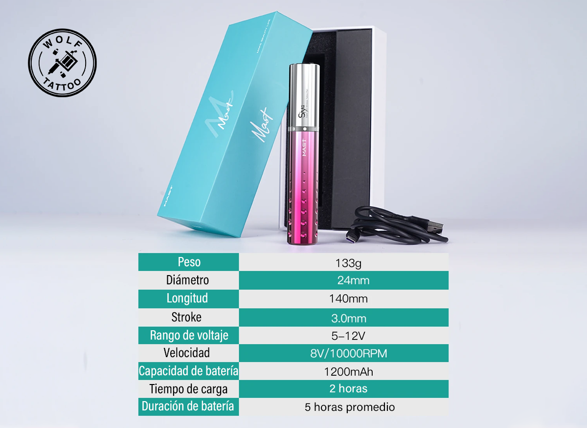 Máquina para Tatuar "SIYA", marca MAST, Inalámbrica.