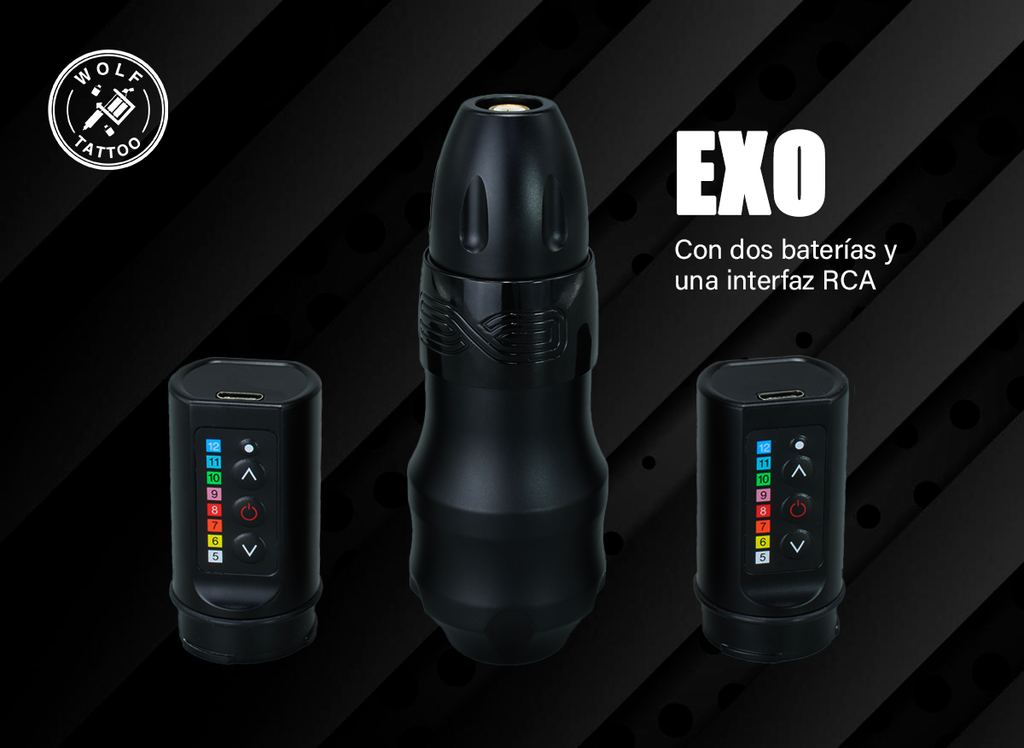 Máquina Para Tatuar Premium Tipo "EXO"  Profesional Inalámbrica.