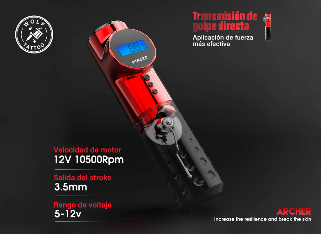 Máquina para Tatuar "ARCHER", marca MAST, Inalámbrica