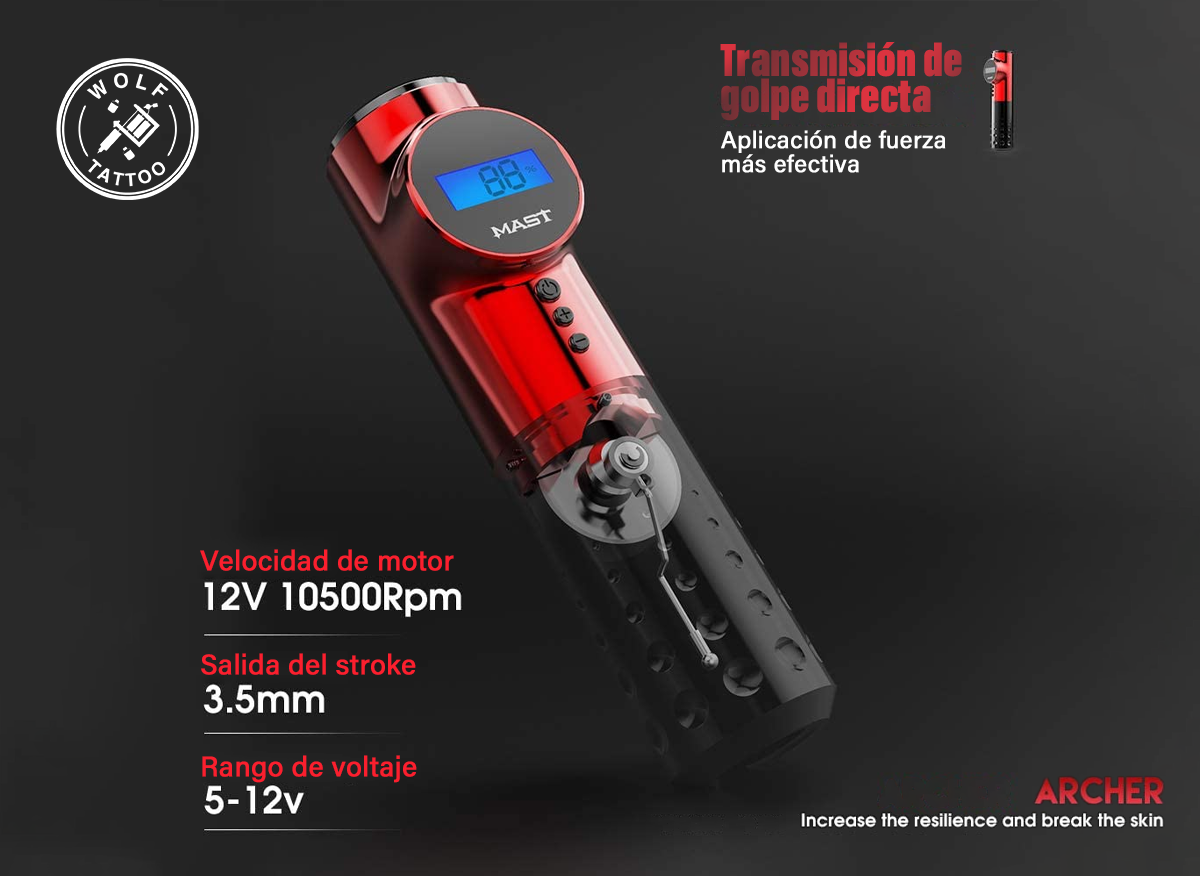 Máquina para Tatuar "ARCHER", marca MAST, Inalámbrica