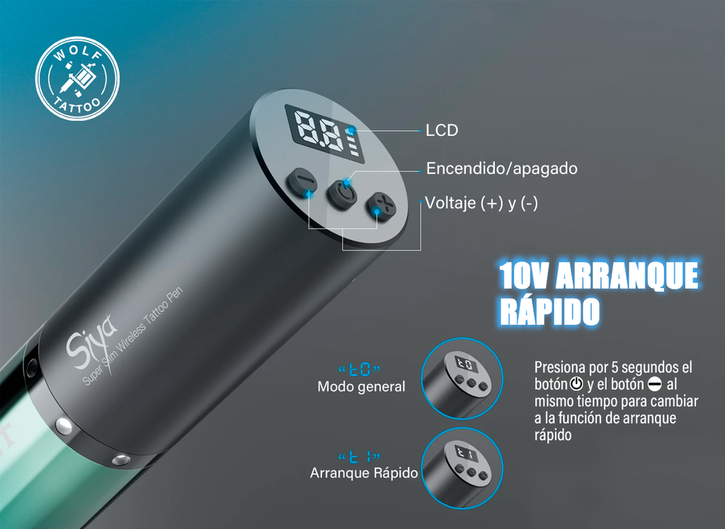 Máquina para Tatuar "SIYA", marca MAST, Inalámbrica.