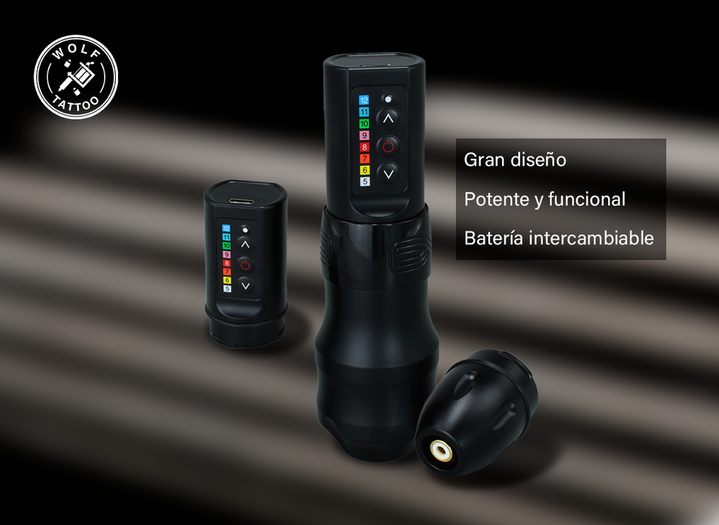 Máquina Para Tatuar Premium Tipo "EXO"  Profesional Inalámbrica.
