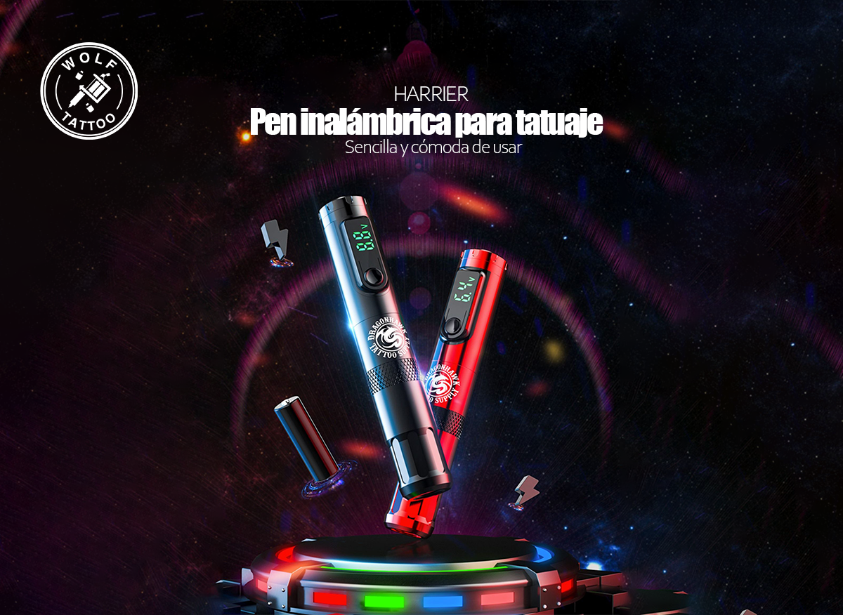 Máquina para Tatuar "HARRIER X4", marca DRAGONHAWK, Inalámbrica.