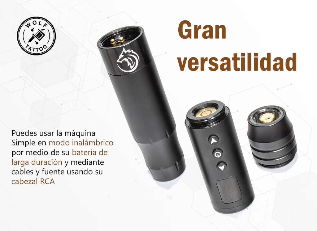 Máquina Para Tatuar Wolf Tattoo "SIMPLE" Profesional Inalámbrica.