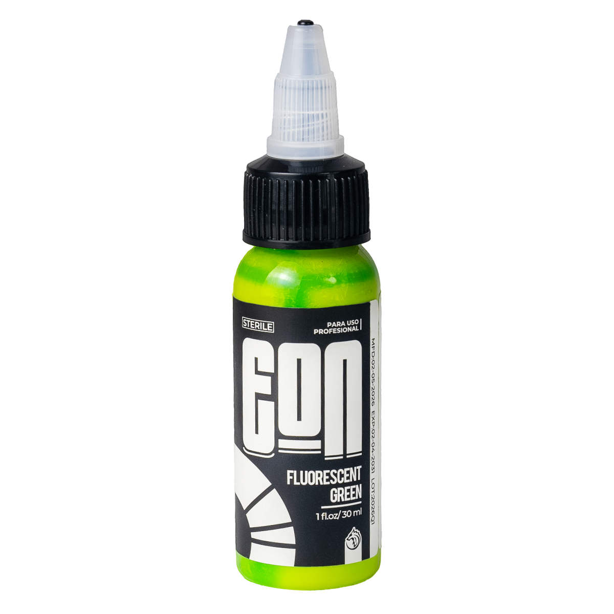 Tinta para Tatuajes Eon Ink Fluorecent Green 1oz | Alta Pigmentación Profesional