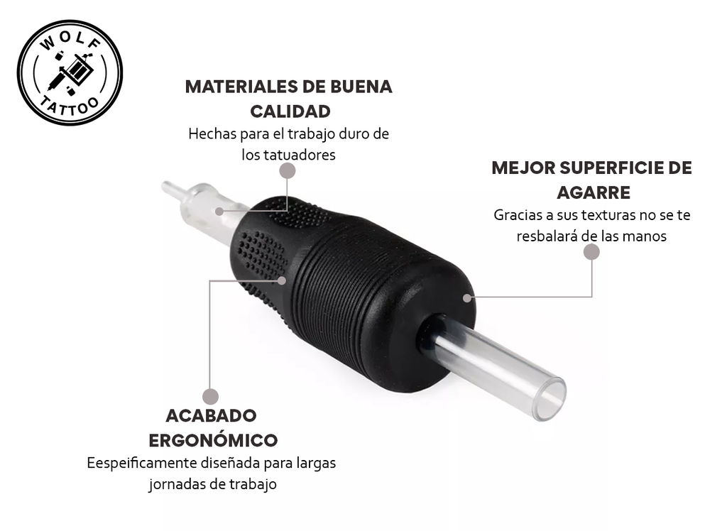 Tubo Grip Para Tatuar Desechable 20pz Tatuaje Profesional