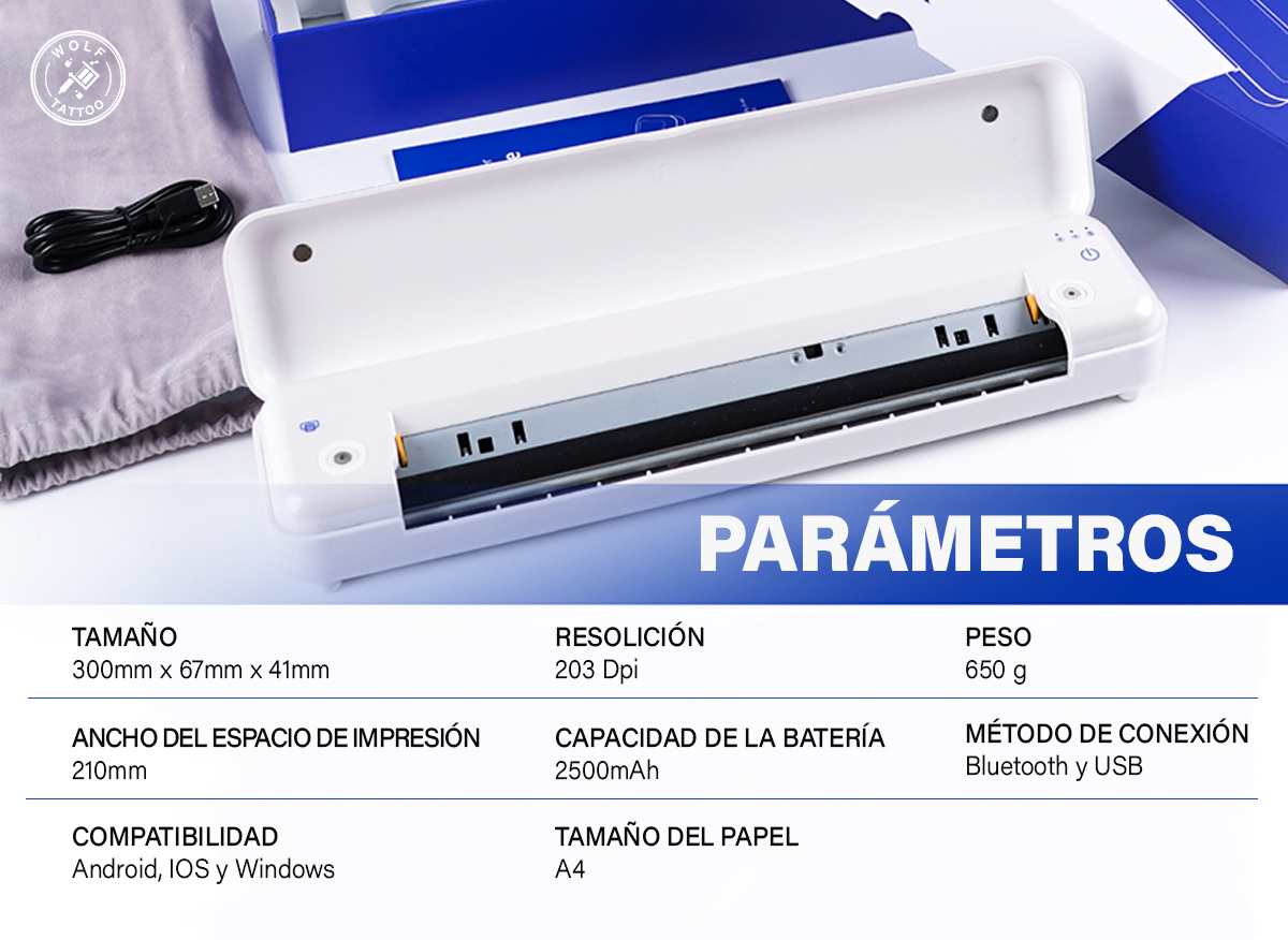 Termoimpresora Bluetooth Para Papel Hectográfico, Marca MAST