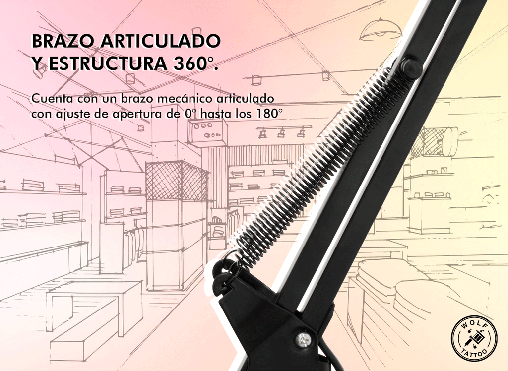 Lámpara Led con Lupa de 16cm