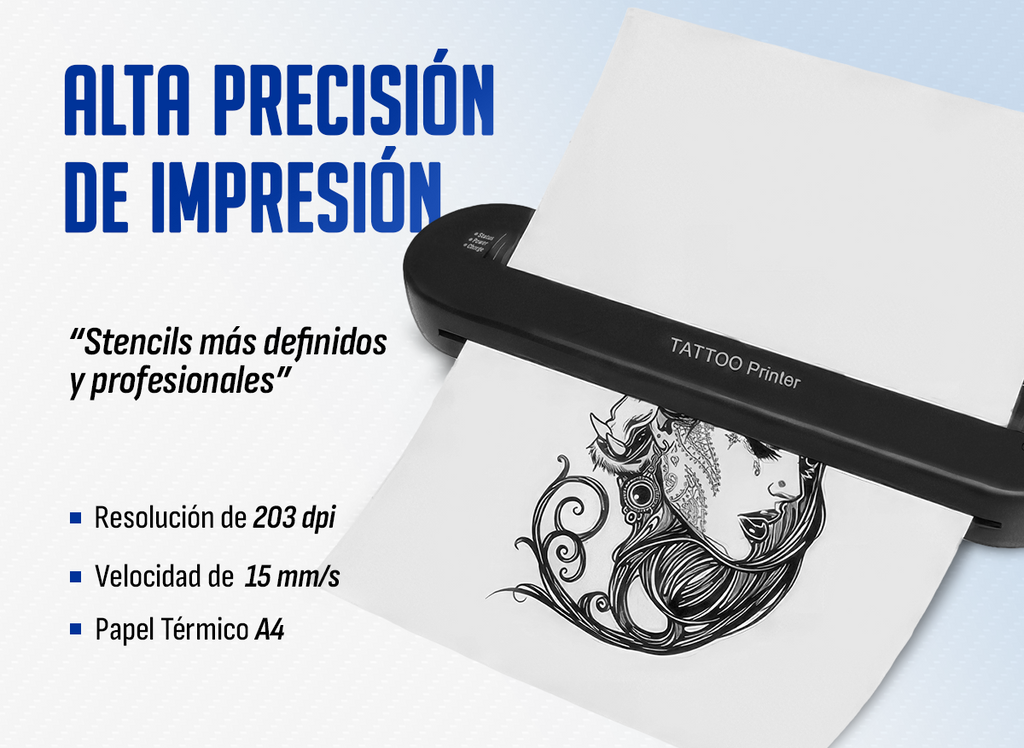 Termoimpresora Portátil Tattoo Artists Con Bluetooth