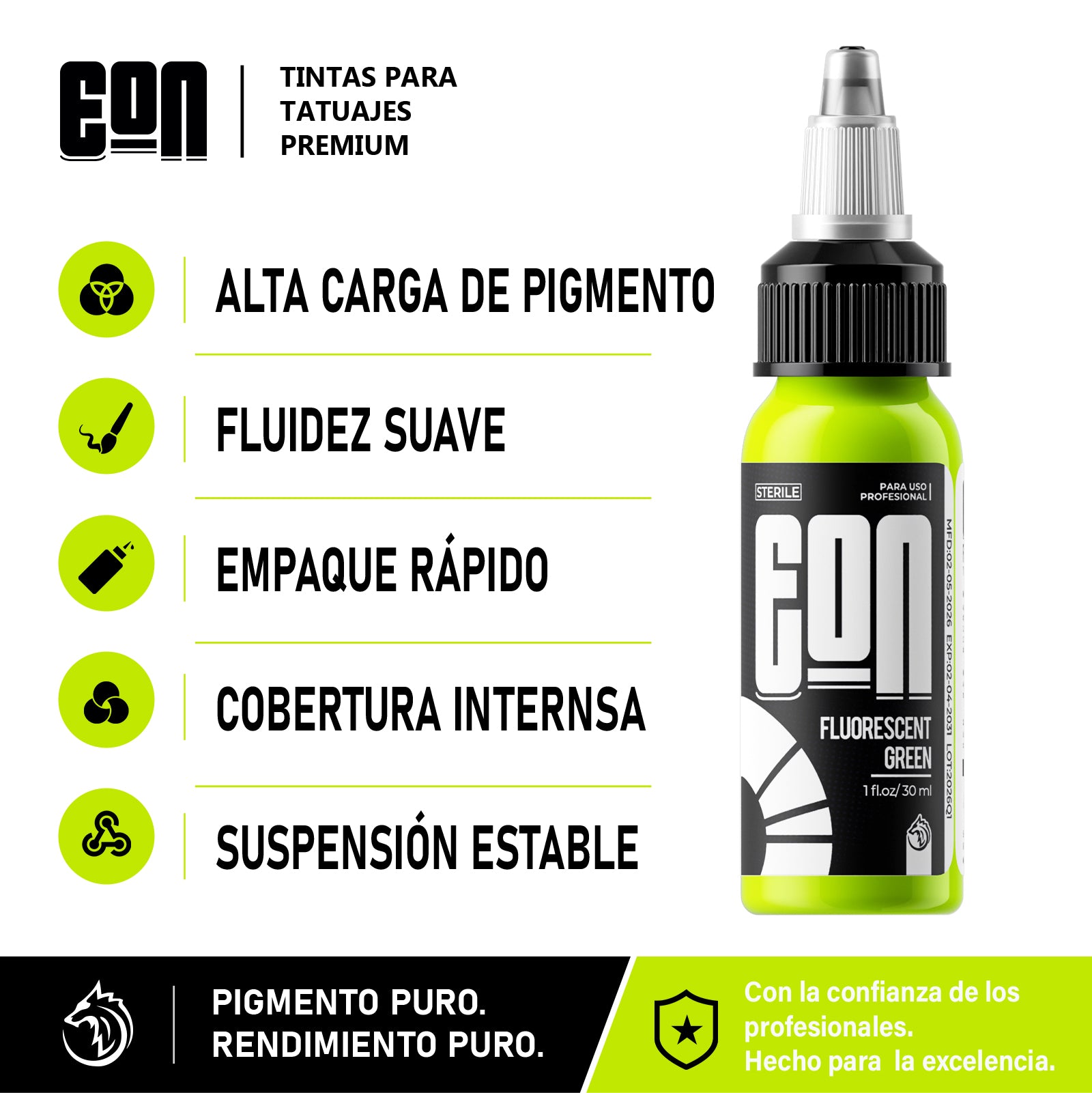 Eon Ink Fluorecent Green 1oz