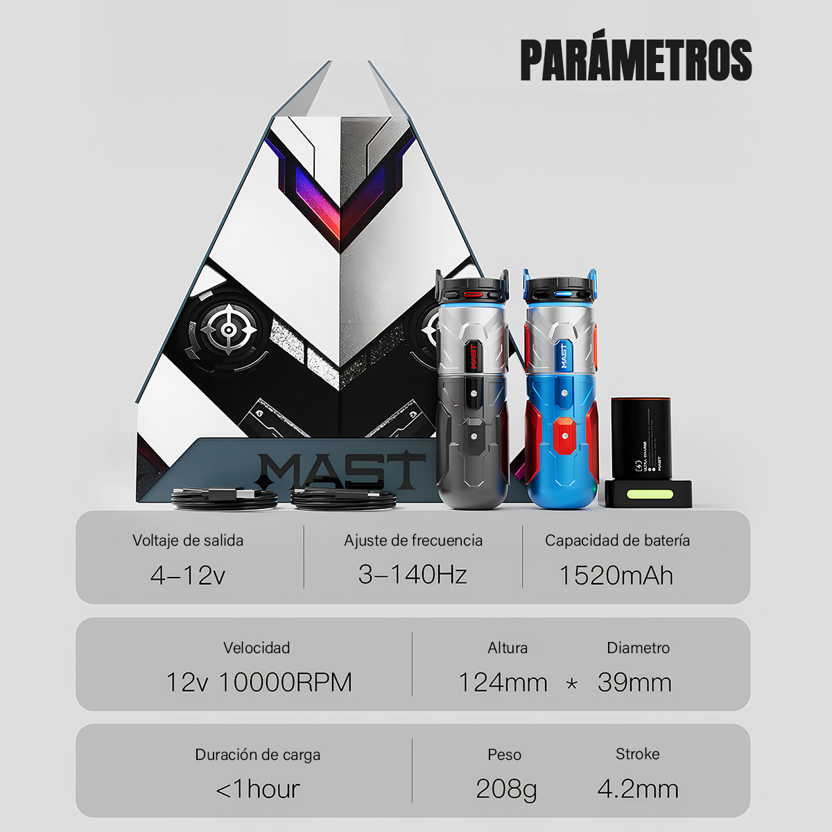 Maquina Inalambrica para tatuar MAST RACER PRO