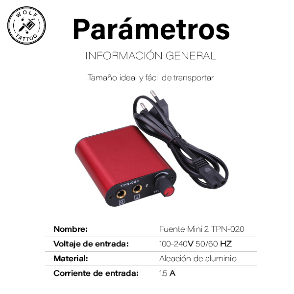 Fuente de poder Mini Portátil