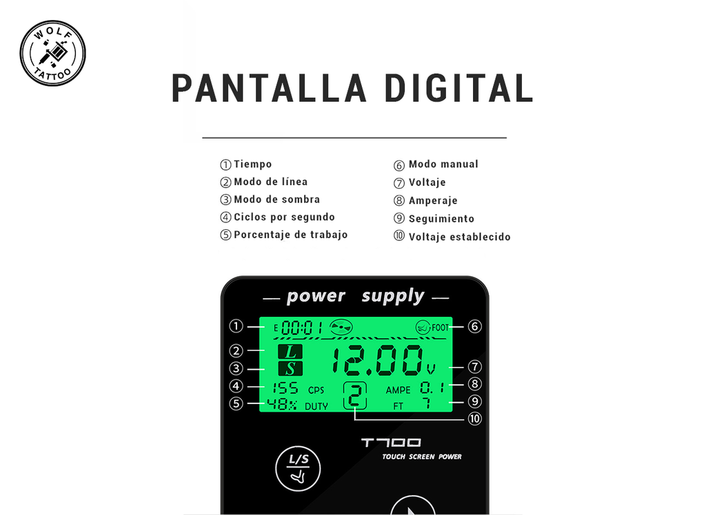 Fuente de Poder T700 3.4A Bateria